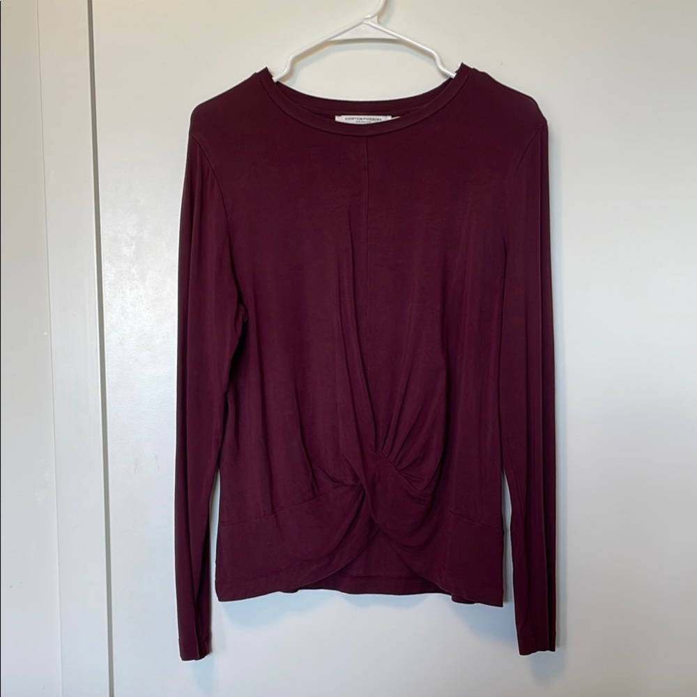 💫SIMONS Long Sleeve Tie Front Top Medium